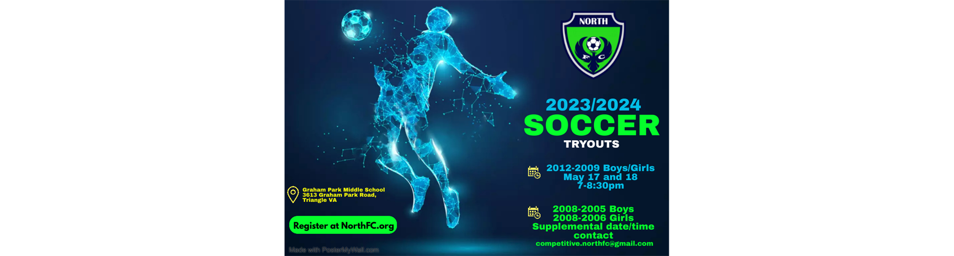 2023-24 NO Cost Soccer Tryouts