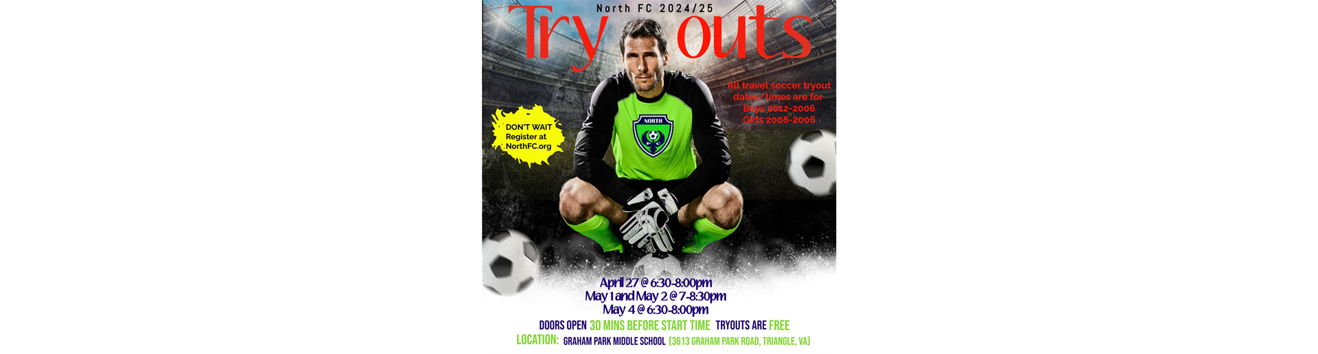 2024-2025 Travel Soccer Tryouts NOW OPEN